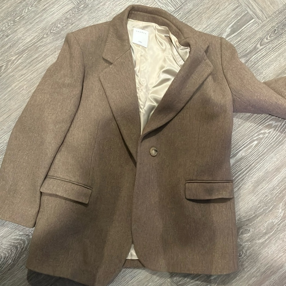 Sandro Womens Aurora Single-Breasted Blazer - Size 38 / Size 6